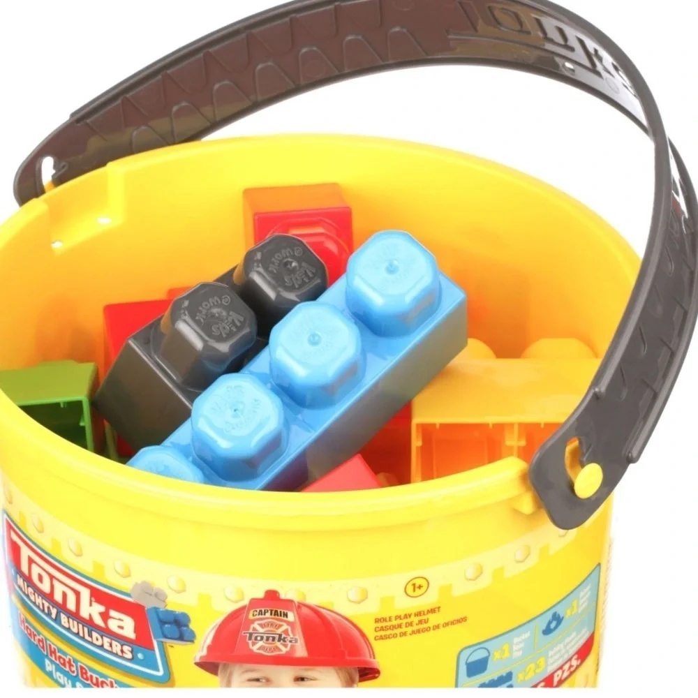 Tonka Mighty Builders Yellow Hard Hat Bucket Set